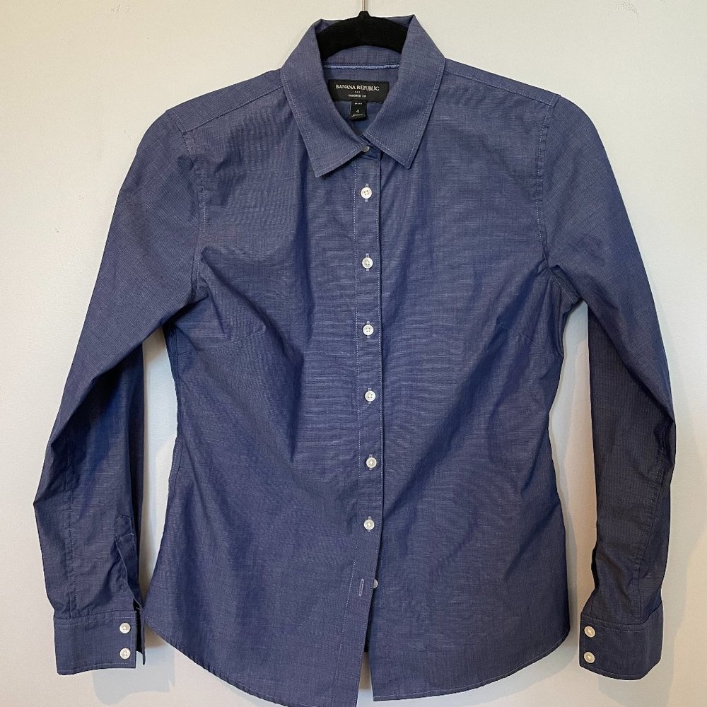 Banana Republic Tailored Fit Blue Shirt - 4P